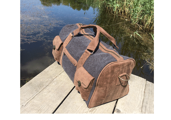 Kjøre Project Leather / Canvas Travel Bag Qualità Garantita
