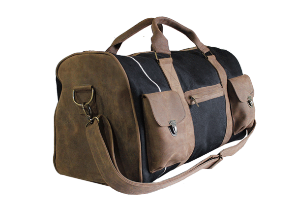 Kjøre Project Leather / Denim Boucanier Travel Bag Moda