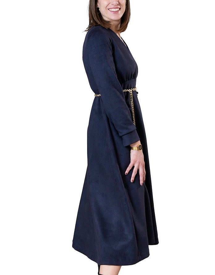 La Fabrique Brigitte Maxi Vestito Blu Negozio