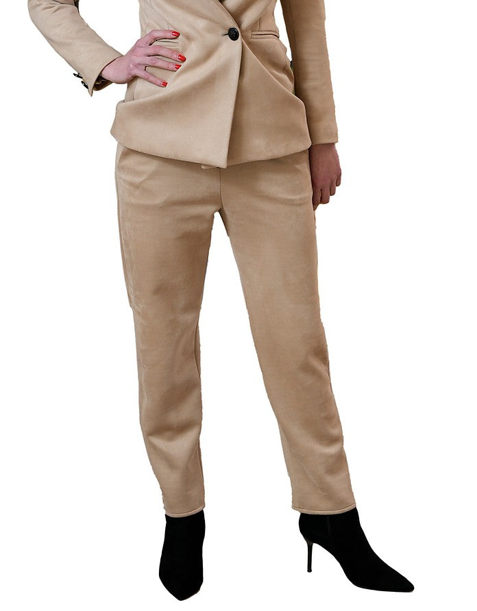 La Fabrique Louise Pantaloni Slim Beige Qualità Garantita