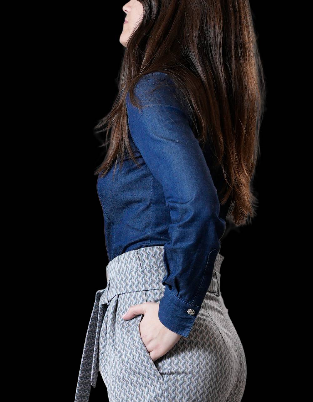 La Fabrique Lucy Camicia in Denim Negozi Online