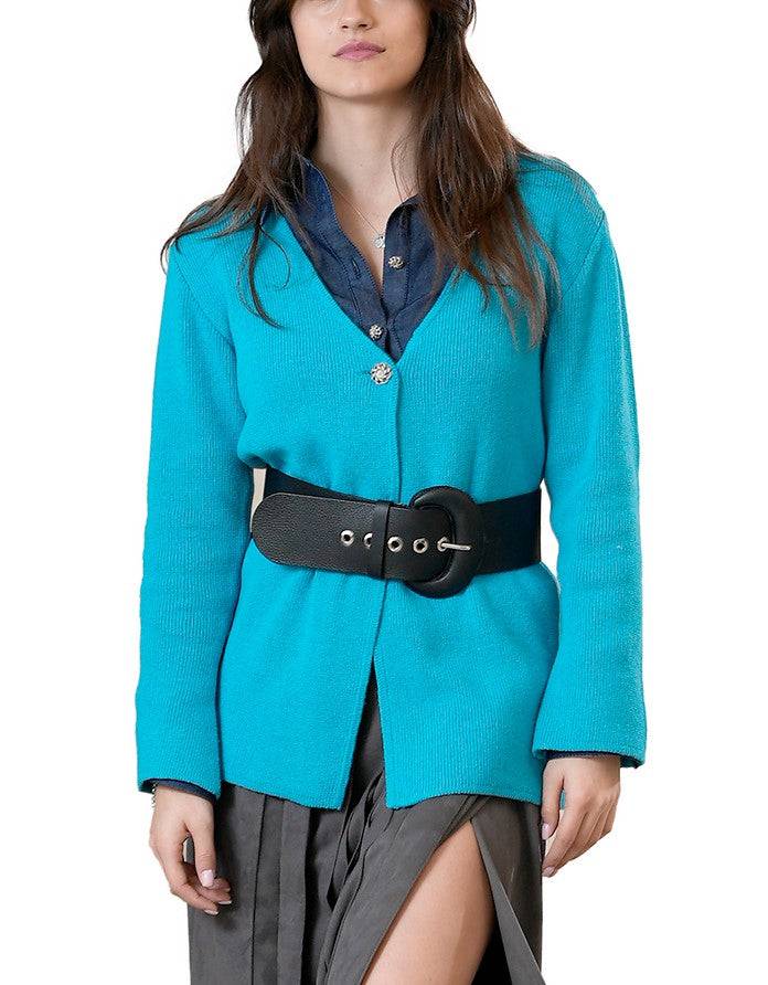 La Fabrique Madame Cardigan con Scollo a V in Maglia Acquista Ora