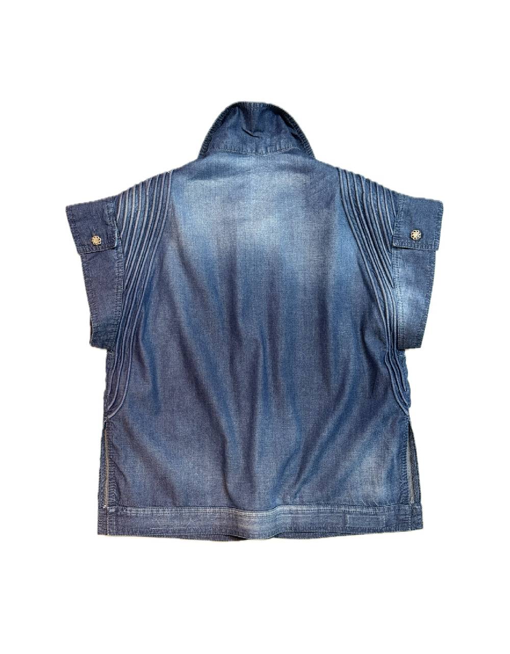 La Fabrique Maida Camicia Corta in Denim Esporta salva