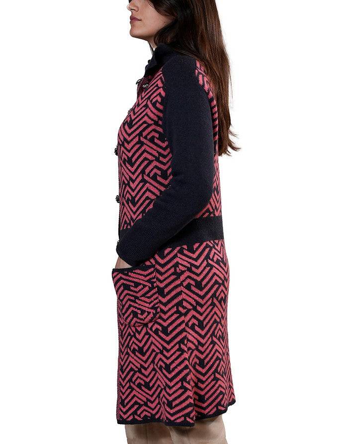 La Fabrique Margot Cappotto in Maglia Jacquard Promozione Limitata