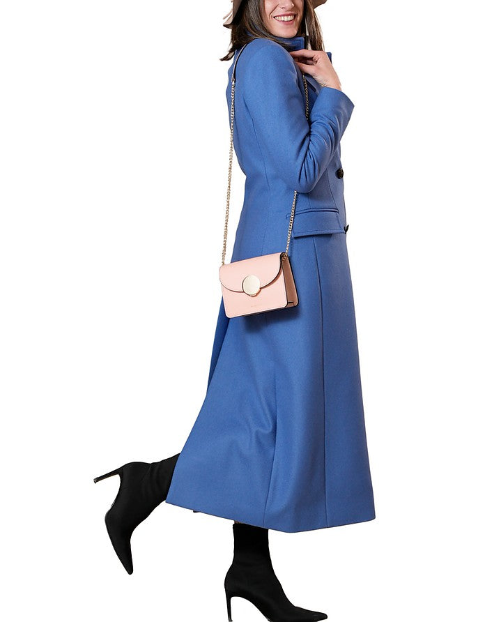 La Fabrique Marguerite Cappotto in Lana Vergine Blu Fino Al -60%