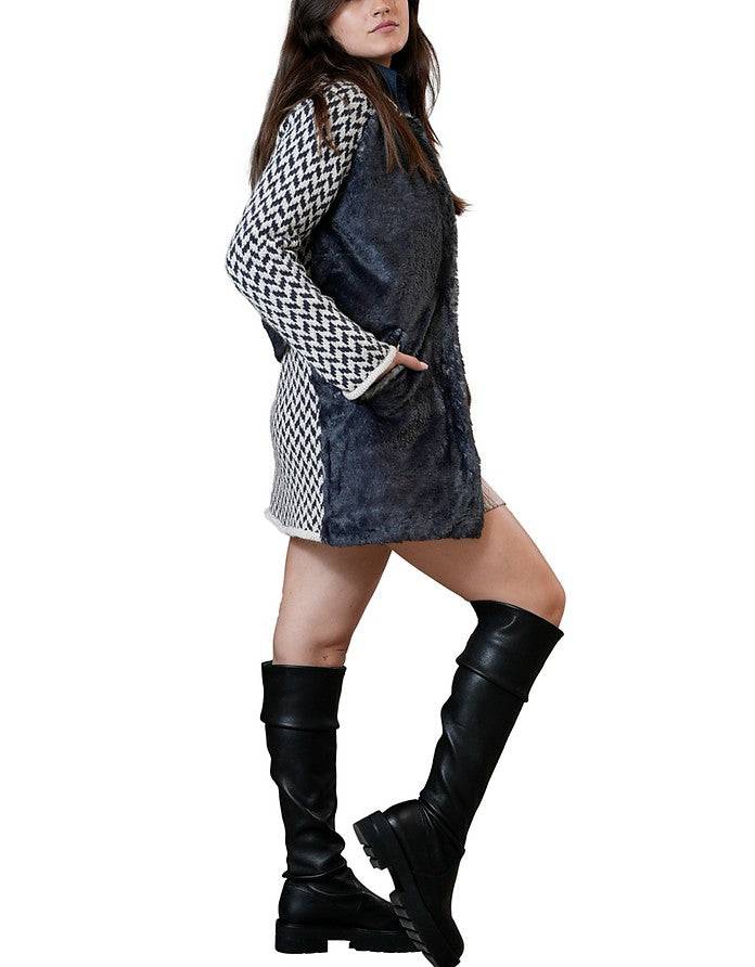 La Fabrique Pauline Cappotto in Maglia con Cappuccio Prezzo Ridotto