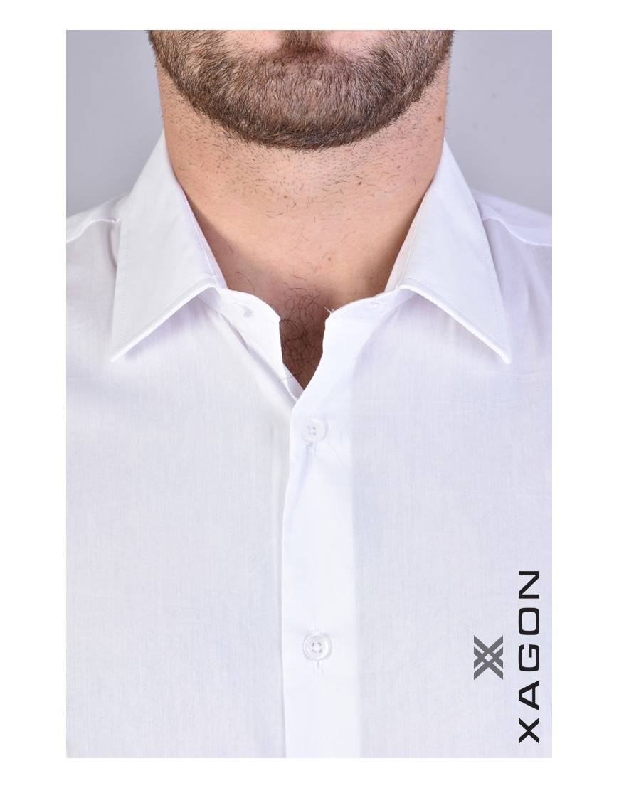 La haine inside us CAMICIA PAMATE Stretch Slim Fit Bianco Italia