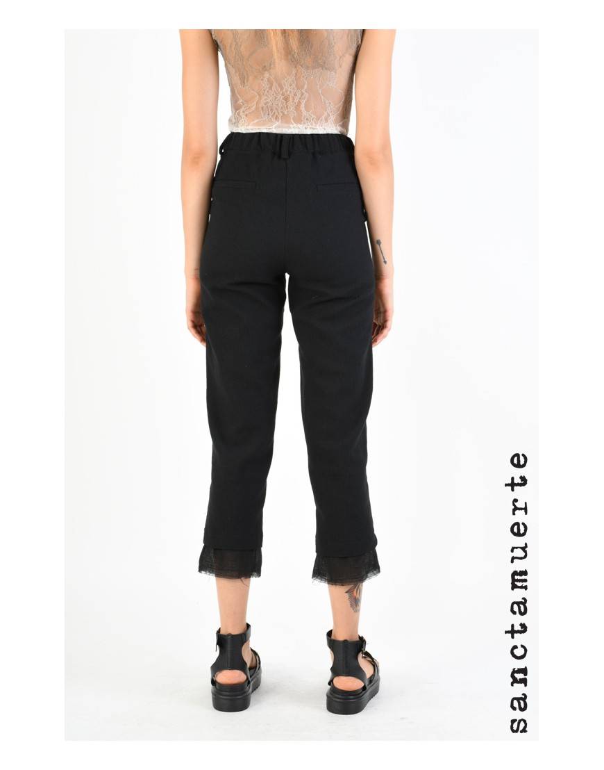La haine inside us 9B SM299 PANTALONE Nero Saldi Di Fabbrica