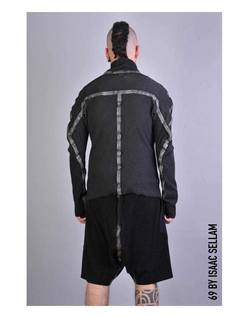 La haine inside us HUMANO ZIP RIBBED Piombo Soddisfazione Garantita