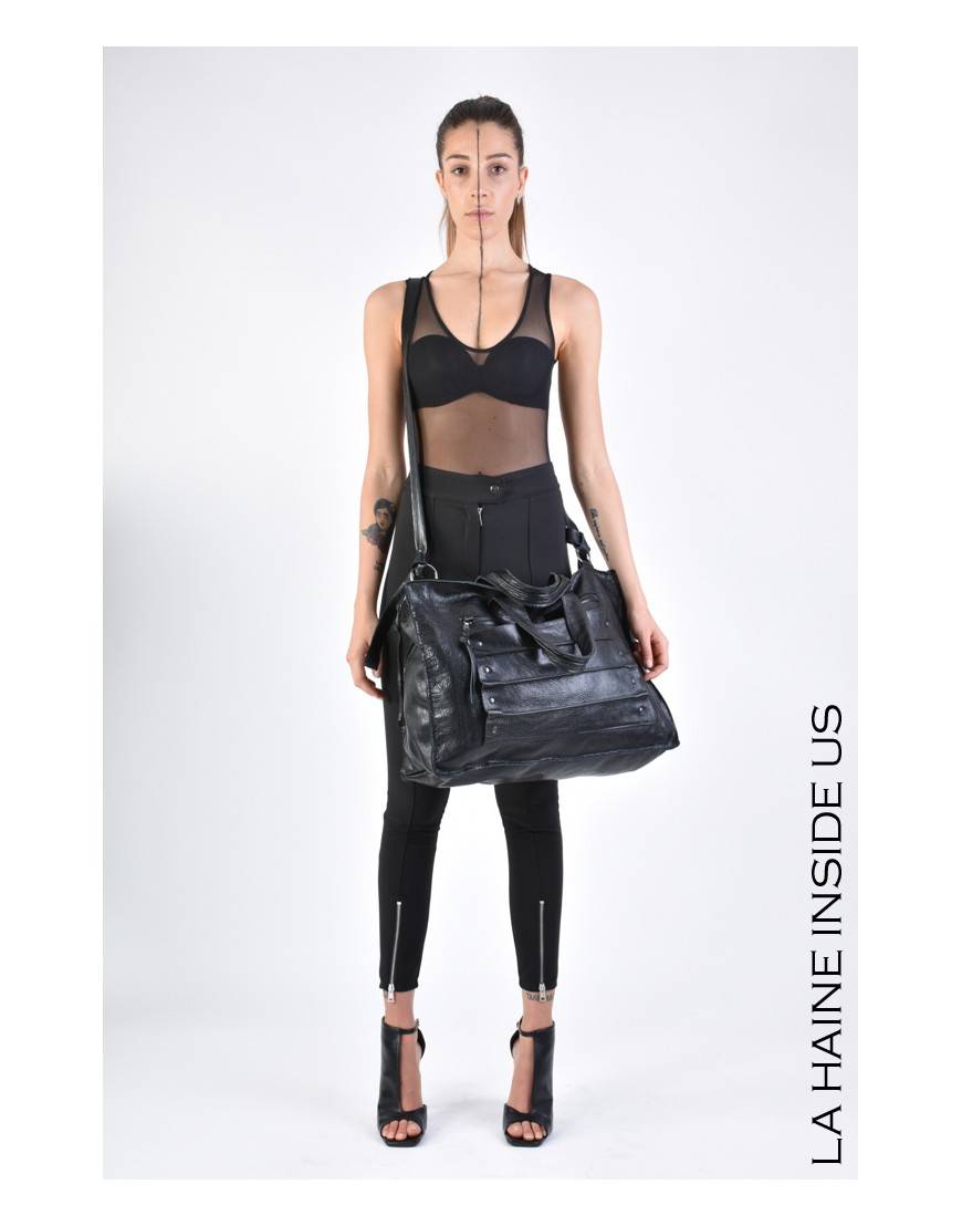 La haine inside us 3I LM168 BORSA UNISEX D Nero Vendita Calda