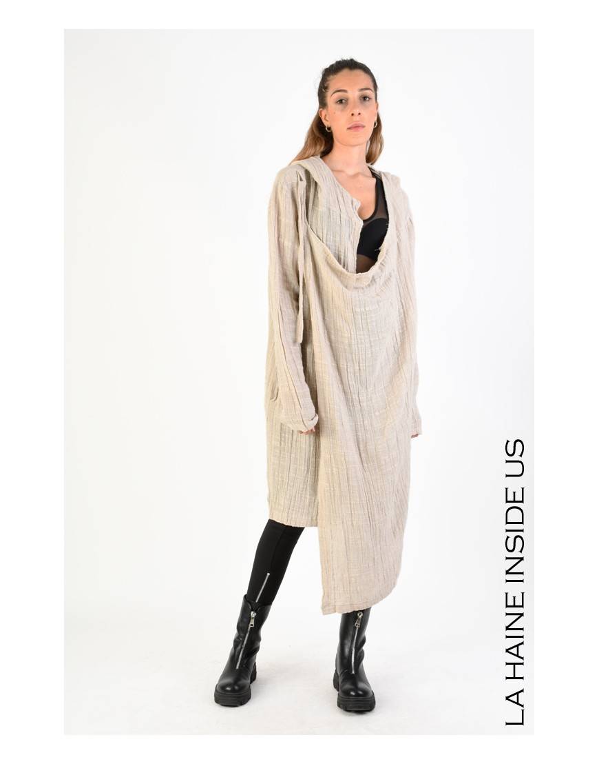La haine inside us 3J LM164 CARDIGAN UNISEX D Beige Pezzi Unici