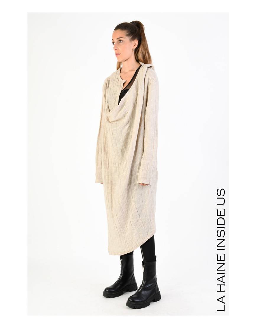 La haine inside us 3J LM164 CARDIGAN UNISEX D Beige Pezzi Unici