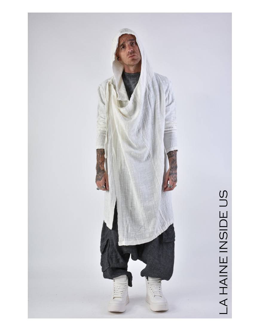 La haine inside us 3J LM164 CARDIGAN UNISEX U Bianco Negozi Online