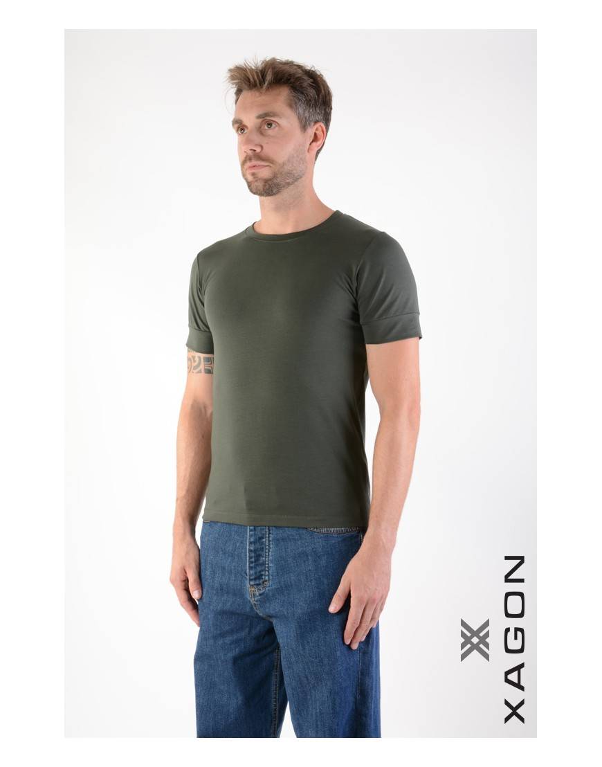 La haine inside us T-Shirt MD1012 Verde Vendita