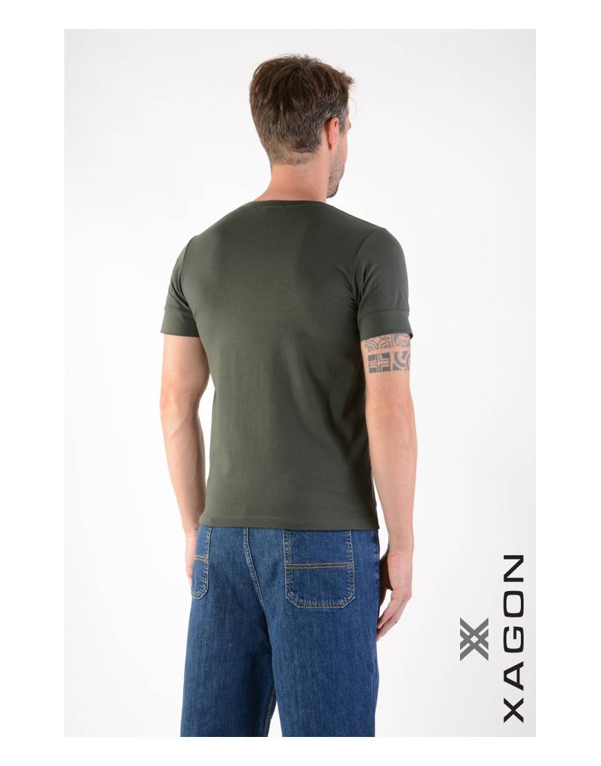 La haine inside us T-Shirt MD1012 Verde Vendita