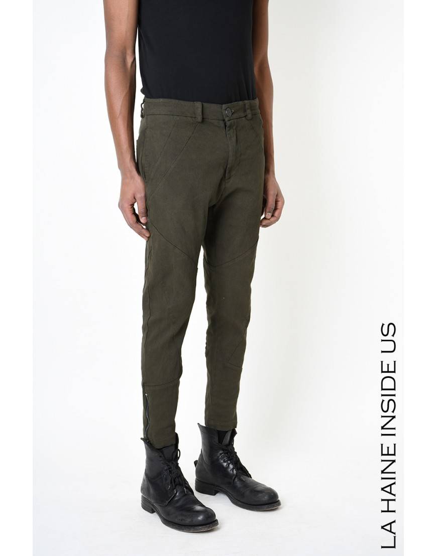 La haine inside us 3B LM228 PANTALONE Verde Affare Del Giorno