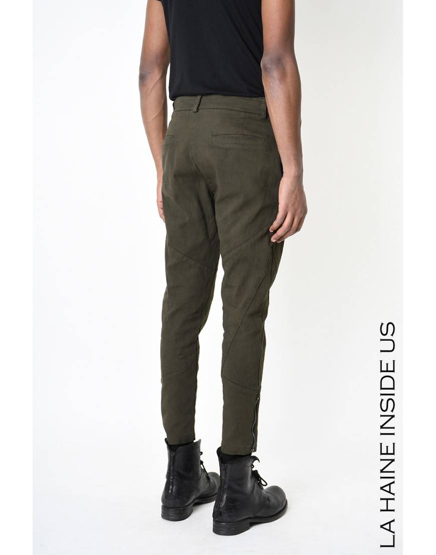 La haine inside us 3B LM228 PANTALONE Verde Affare Del Giorno