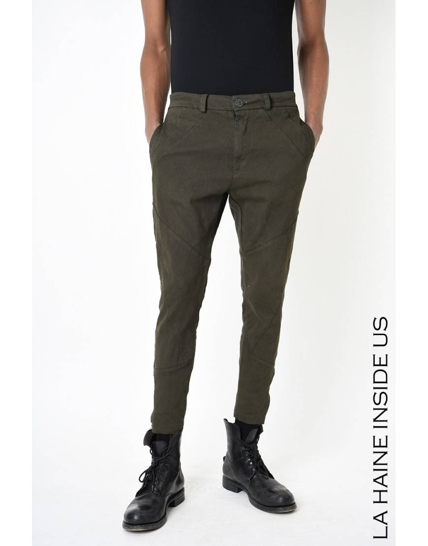 La haine inside us 3B LM228 PANTALONE Verde Affare Del Giorno