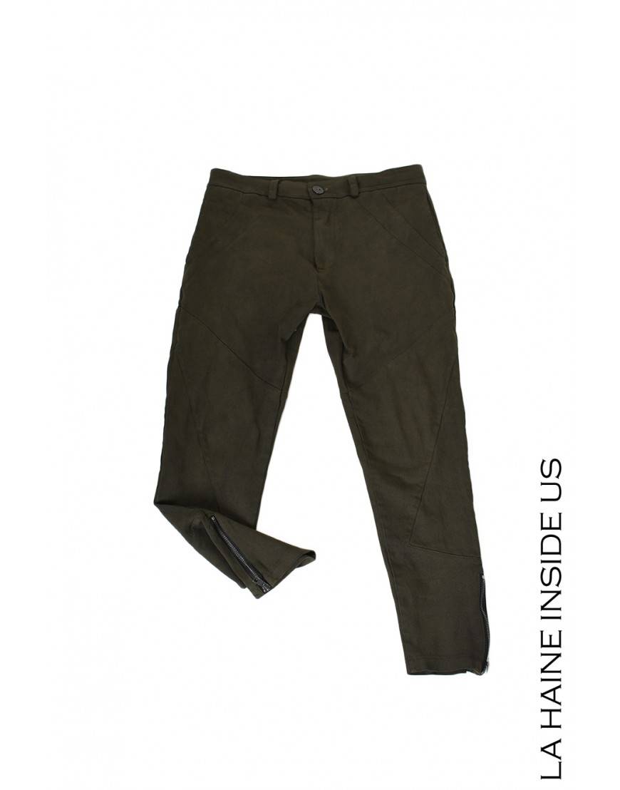 La haine inside us 3B LM228 PANTALONE Verde Affare Del Giorno