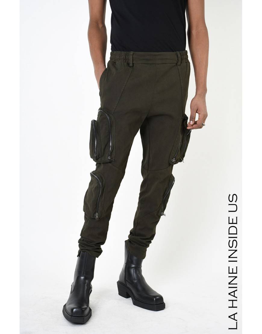 La haine inside us 3B LM190 PANTALONE Verde Saldi