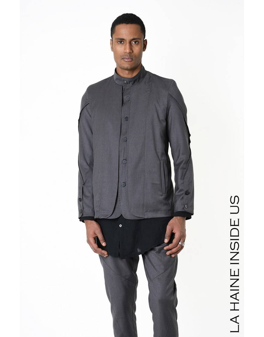 La haine inside us 3B LM196 GIACCA Grigio Moda