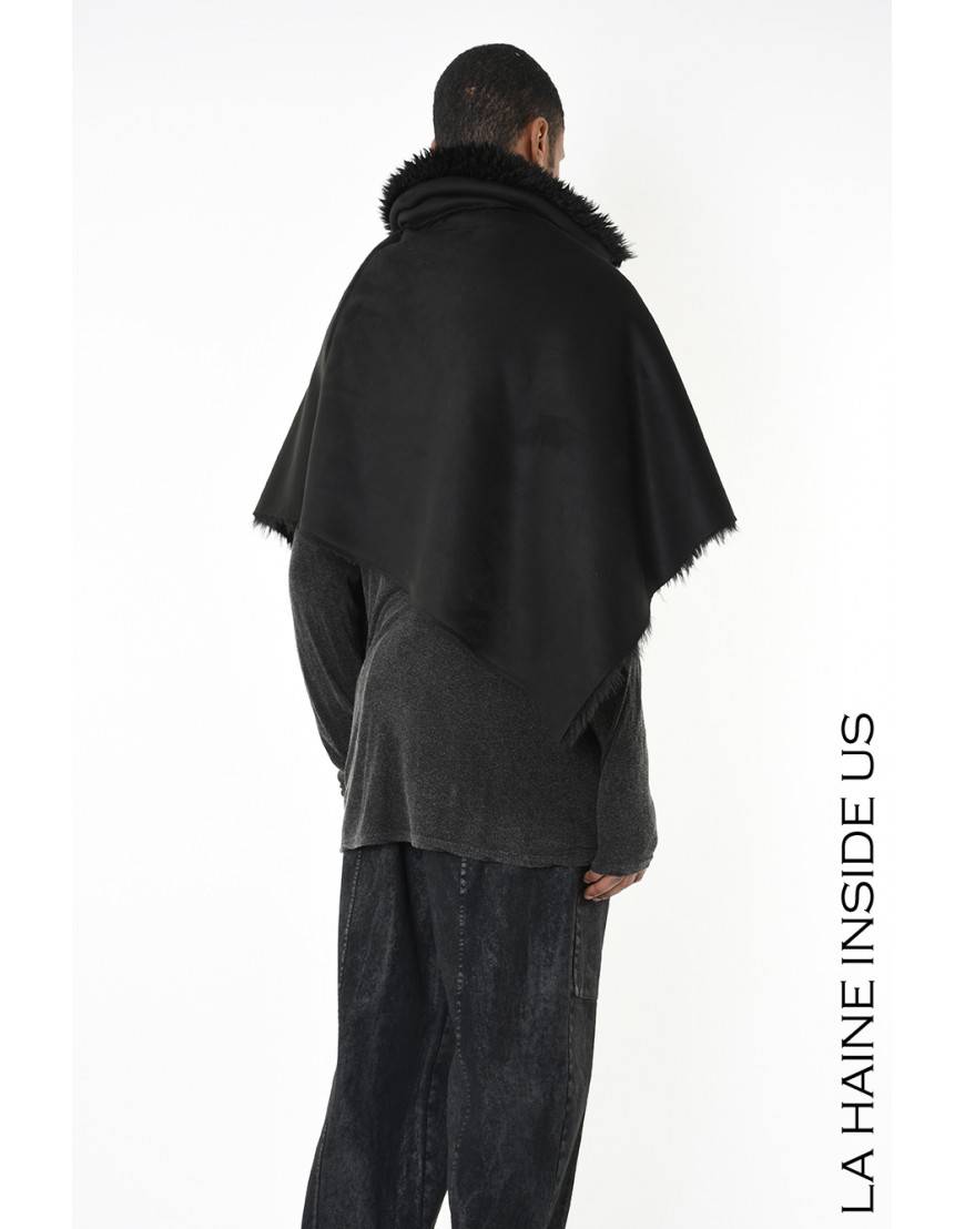 La haine inside us 4- LW862 PONCHO UNISEX U Nero Qualità
