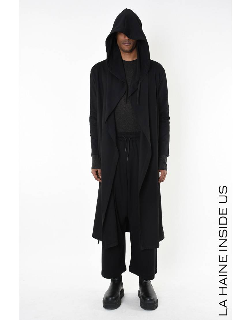 La haine inside us 4M LW956 CARDIGAN UNISEX U Nero Consegna Veloce