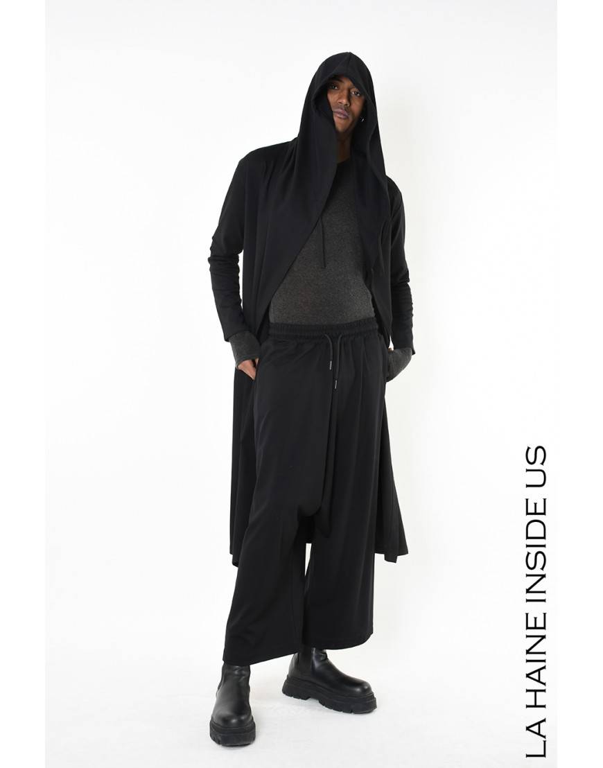 La haine inside us 4M LW956 CARDIGAN UNISEX U Nero Consegna Veloce