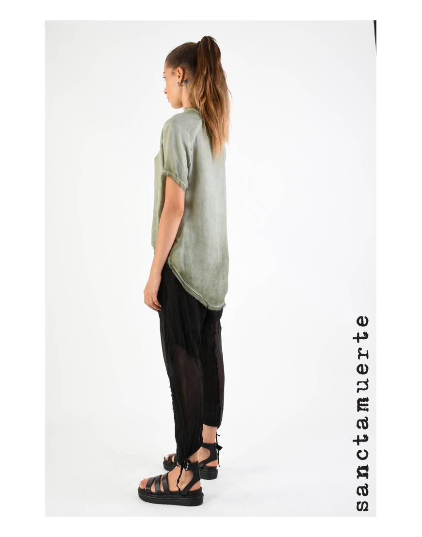 La haine inside us 9B SM344 T-SHIRT Olive Offerta temporanea