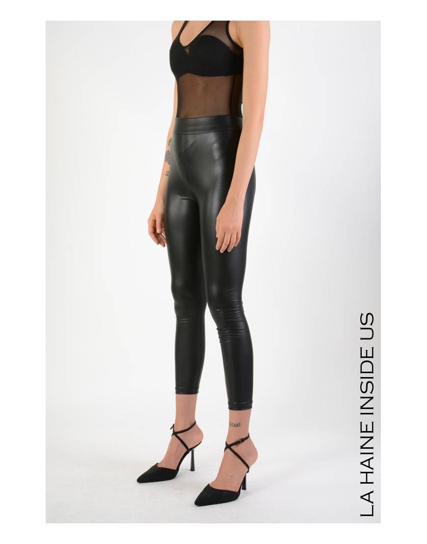 La haine inside us 4B LW692 LEGGINGS Nero Offerte giornaliere