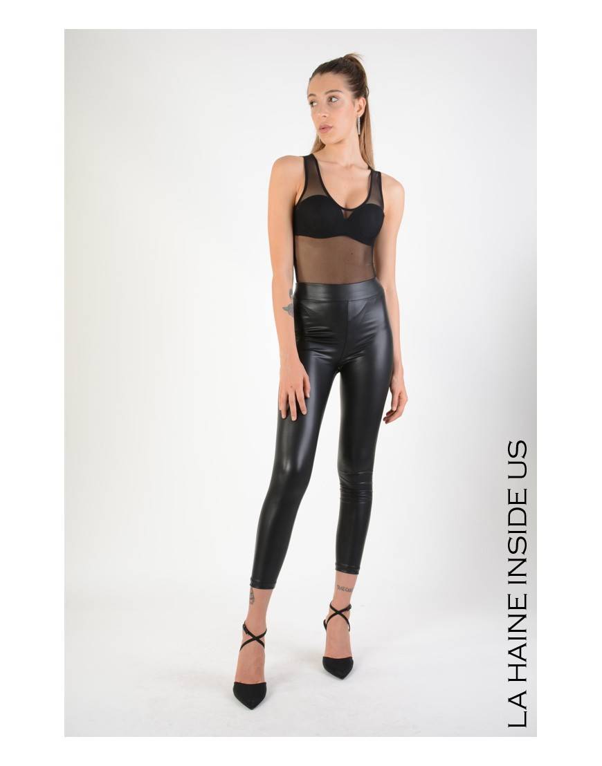 La haine inside us 4B LW692 LEGGINGS Nero Offerte giornaliere