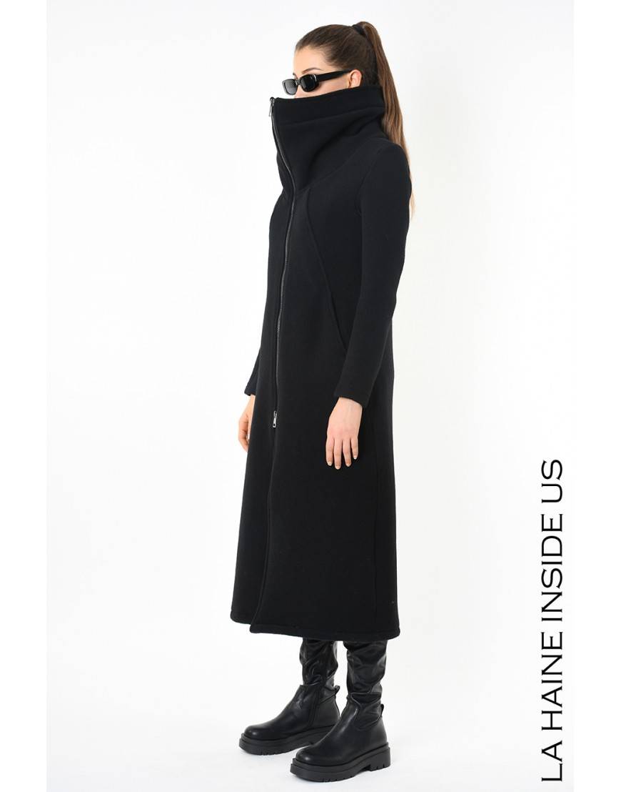 La haine inside us 4B LW798 CAPPOTTO Nero Promozione temporanea