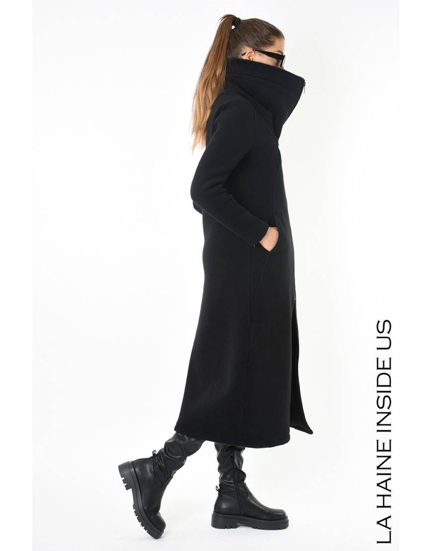 La haine inside us 4B LW798 CAPPOTTO Nero Promozione temporanea