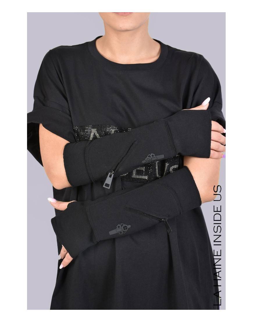 La haine inside us 3M MANDUE MANICOTTO UNISEX Nero In vendita