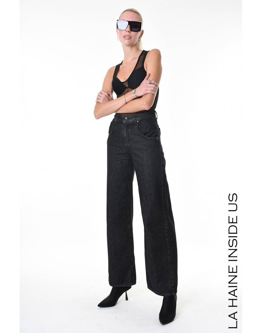 La haine inside us 4X LW833 JEANS Nero Sottocosto