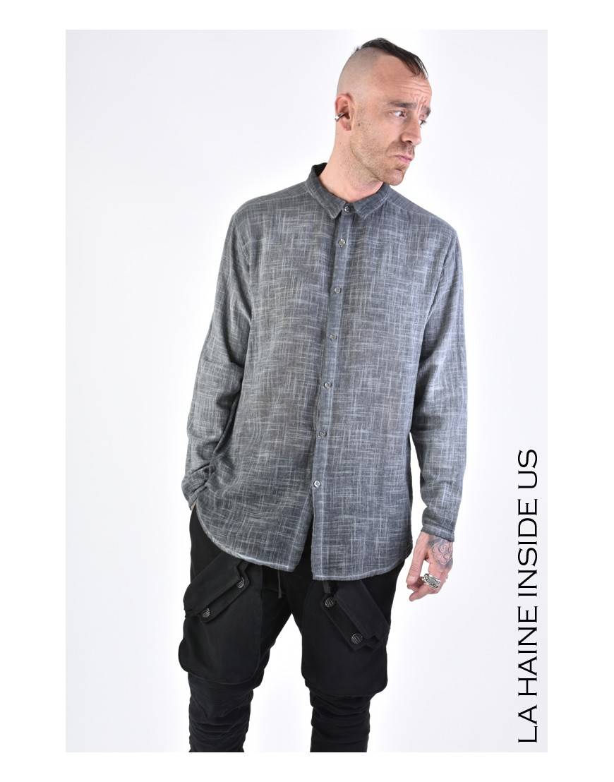 La haine inside us 3V LM115 CAMICIA Grigio Smaltimento dello stoccaggio