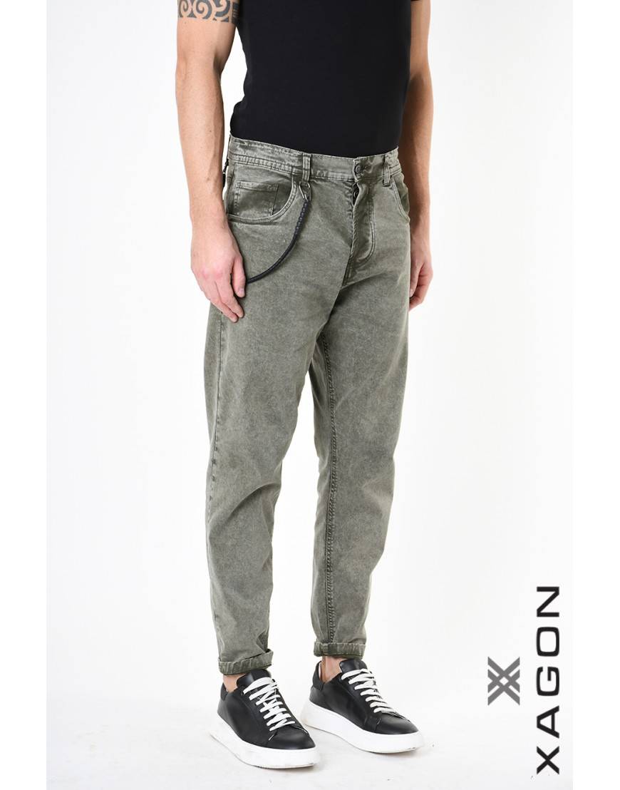 La haine inside us PANTALONE 2CR2013 Verde Vendita
