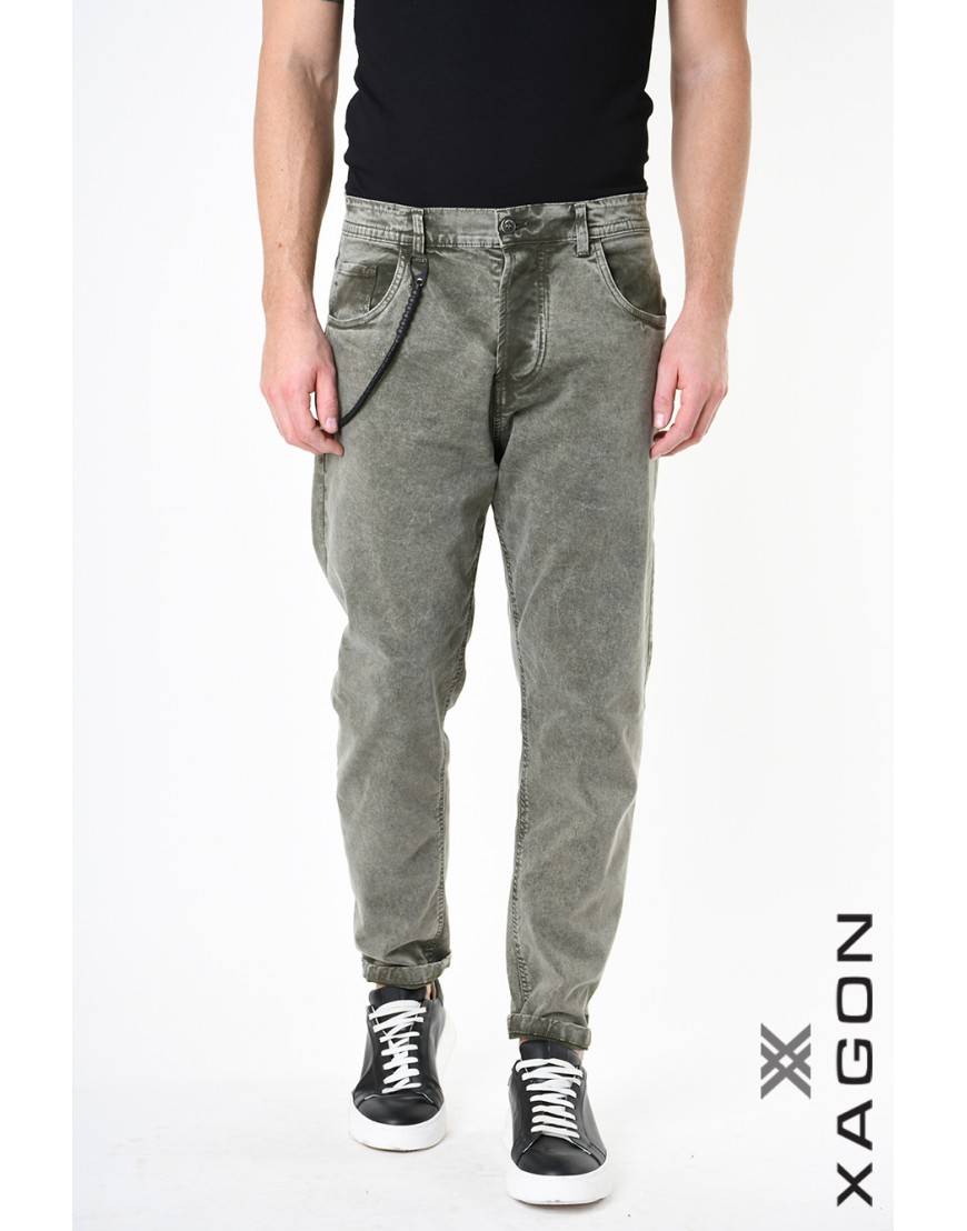 La haine inside us PANTALONE 2CR2013 Verde Vendita