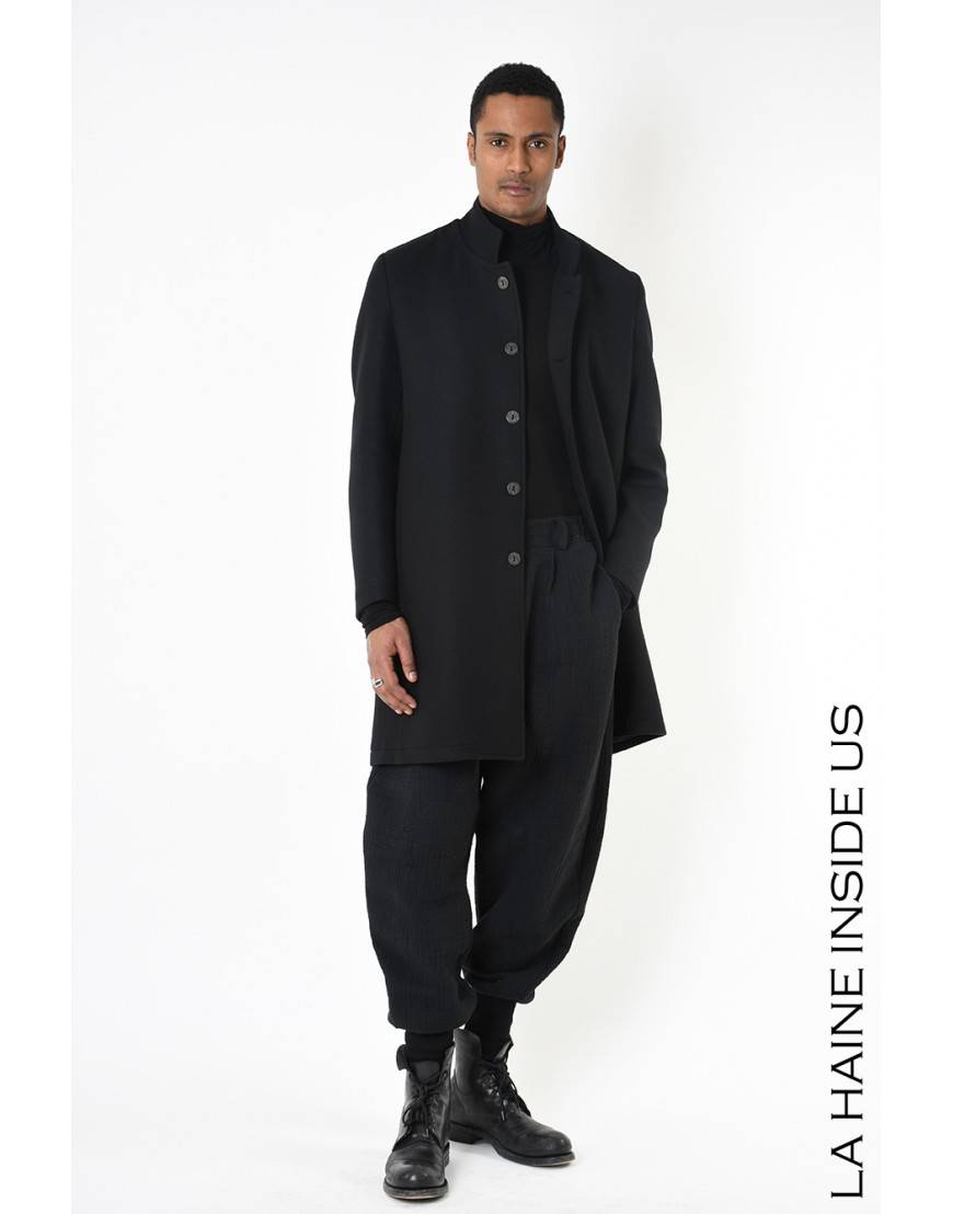 La haine inside us 3P LM238 CAPPOTTO Nero Vendite stagionali