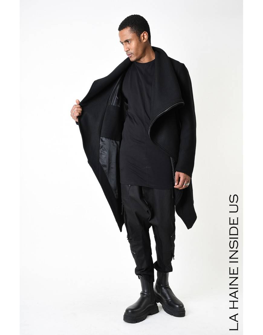 La haine inside us 3P LM239 CAPPOTTO Nero Black Friday