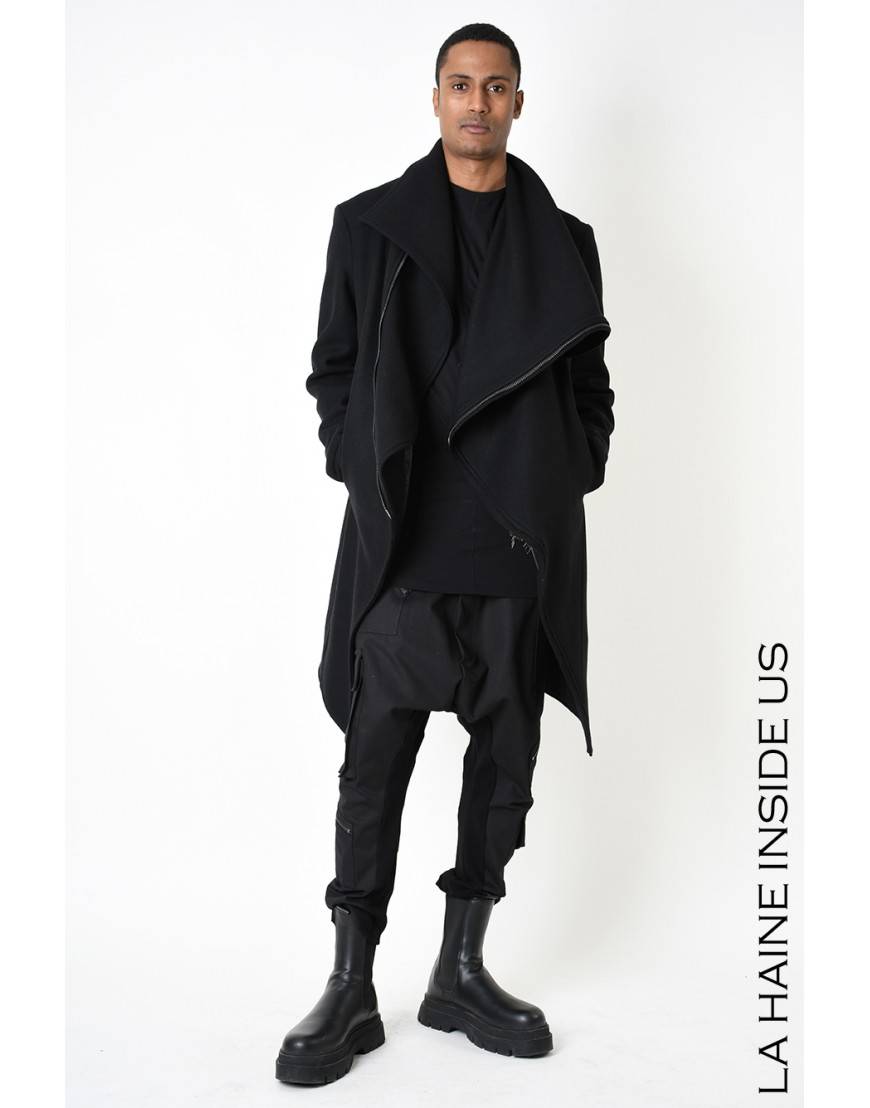 La haine inside us 3P LM239 CAPPOTTO Nero Black Friday