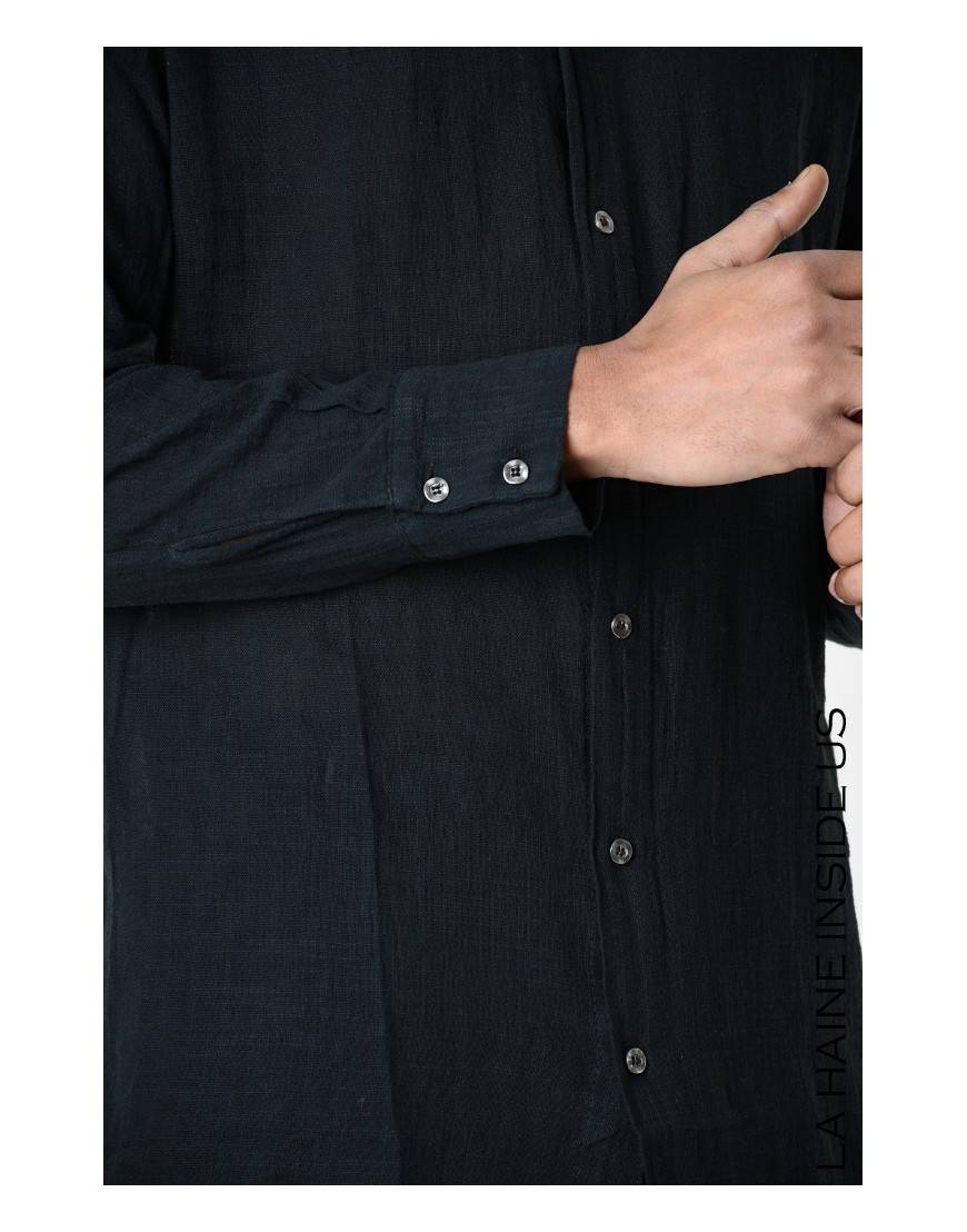 La haine inside us 3V LM114 CAMICIA Nero Offerta Pasqua