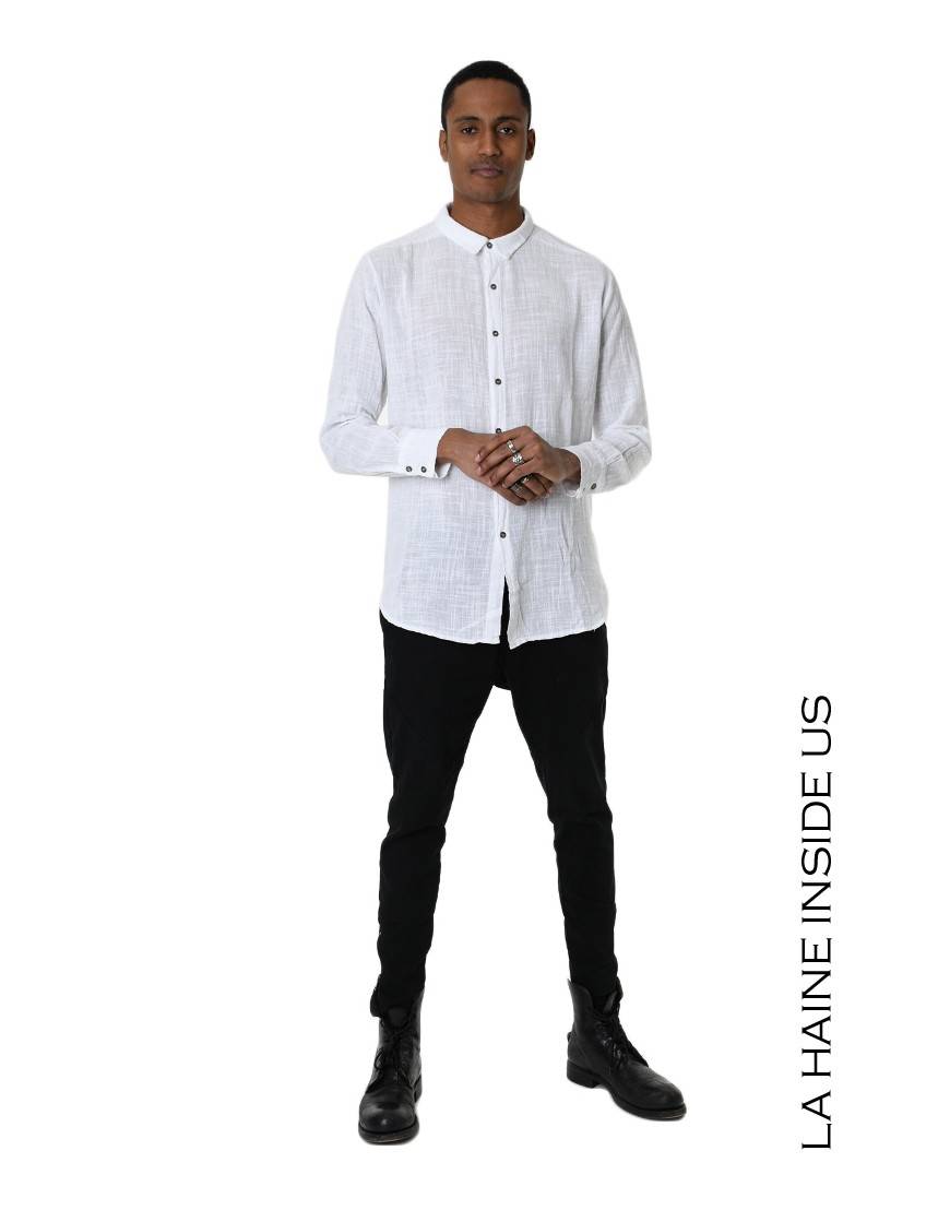 La haine inside us 3V LM116 CAMICIA Bianco Offerta per la Festa della Mamma