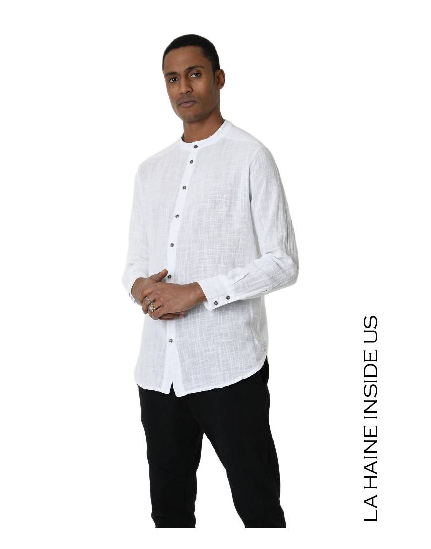 La haine inside us 3V LM118 CAMICIA Bianco Offerta San Valentino