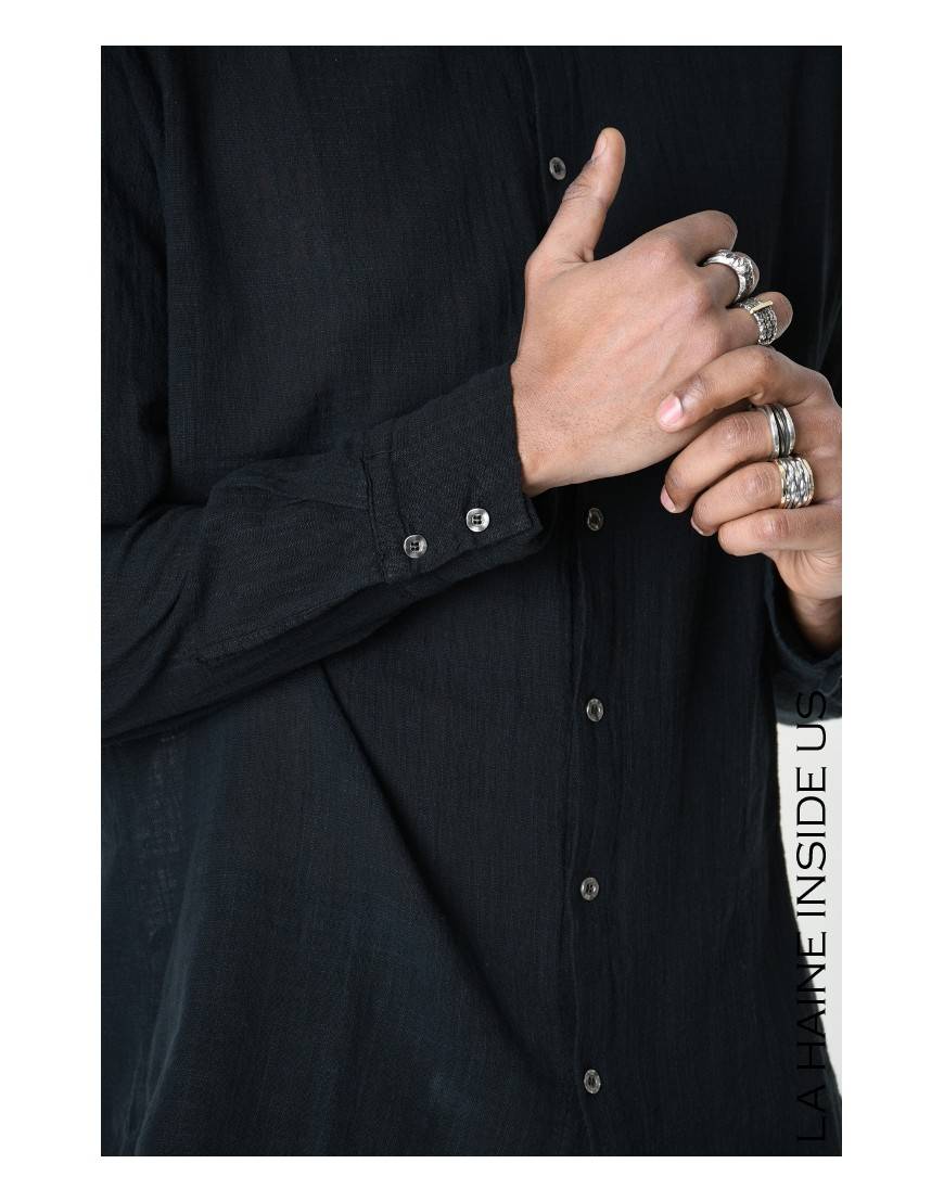La haine inside us 3V LM118 CAMICIA Nero Offerta Anniversario