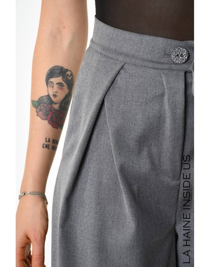 La haine inside us 4B LW829 PANTALONE Grigio Qualità