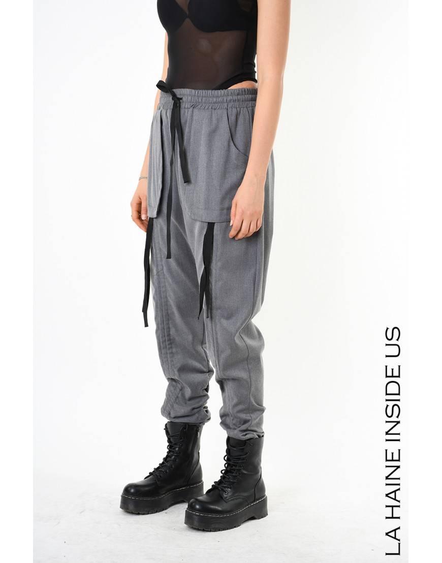 La haine inside us 4B LW836 PANTALONE Grigio Pezzi Unici