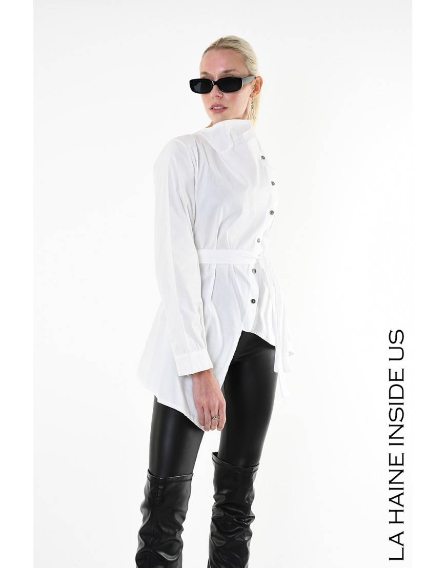 La haine inside us 4V LW911 CAMICIA Bianco Presa