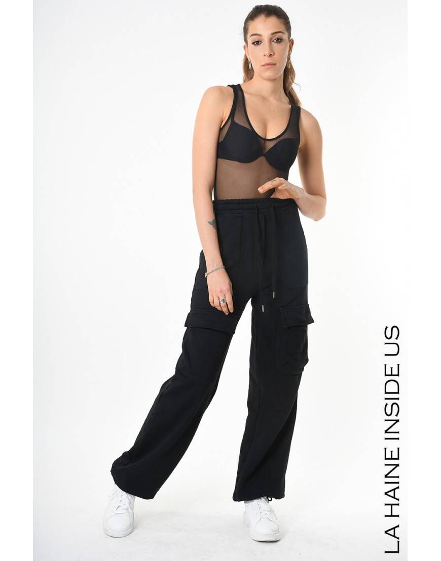 La haine inside us 4V LW914 PANTALONE Nero Outlet