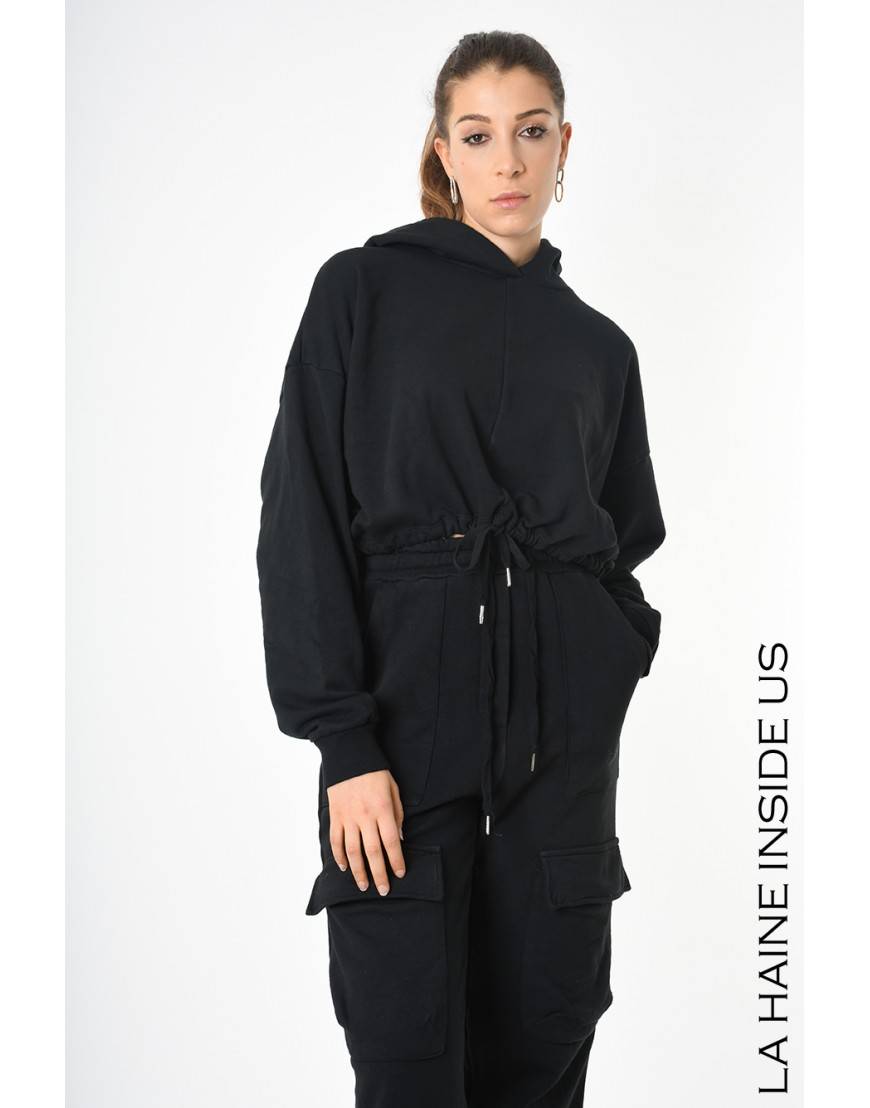 La haine inside us 4V LW915 FELPA Nero Saldi